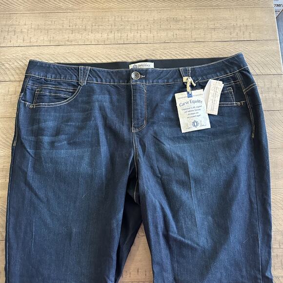 Plus Size Declaration of Democracy Jeans Denim Booty Lift Size 24 Dark Wash - Picture 2 of 6